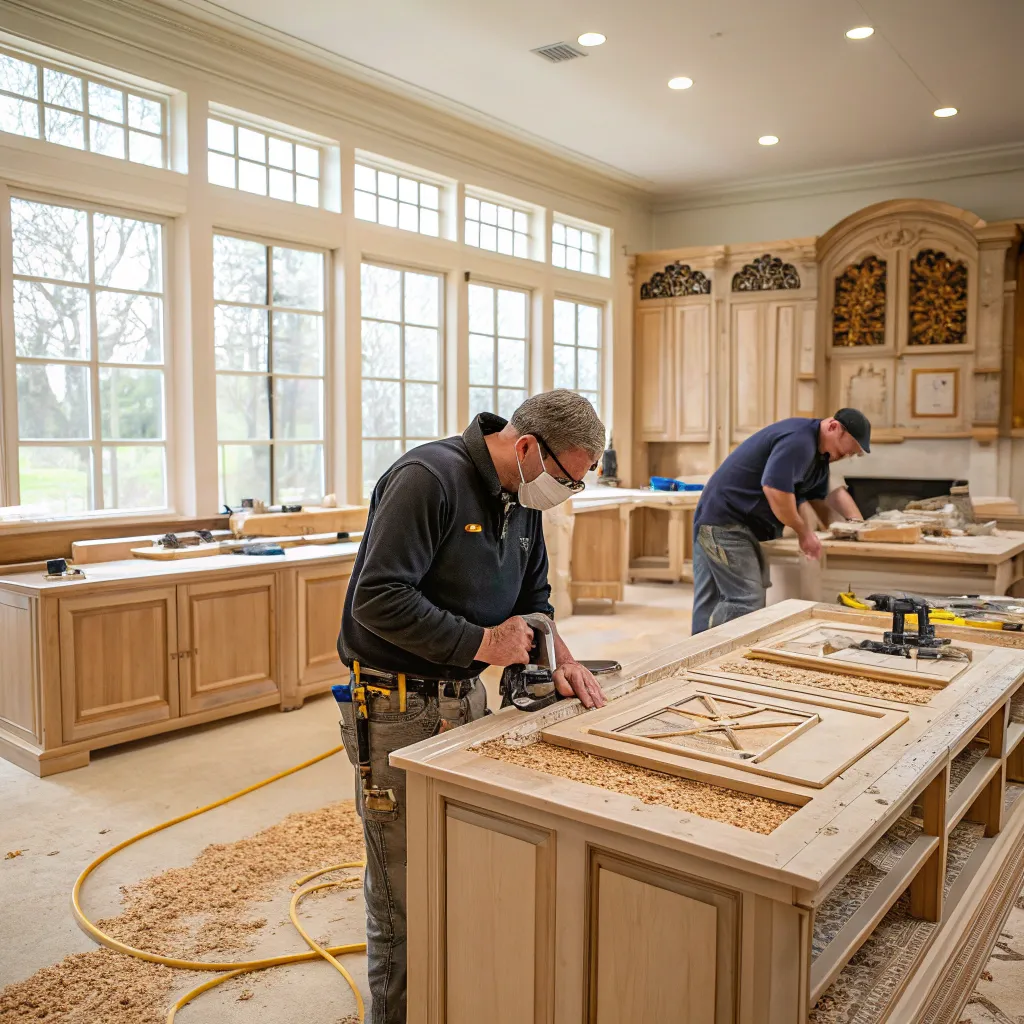Custom cabinetry workshop in progress
